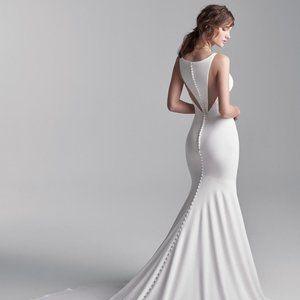Maggie Sottero Wedding Gown and Crystal Veil